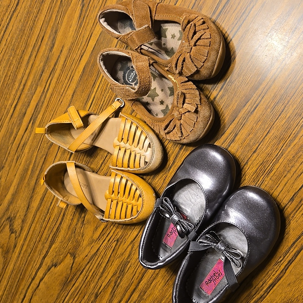 3 pair Girls shoes size 8